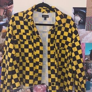 Top Shop Checkered Denim Jacket!